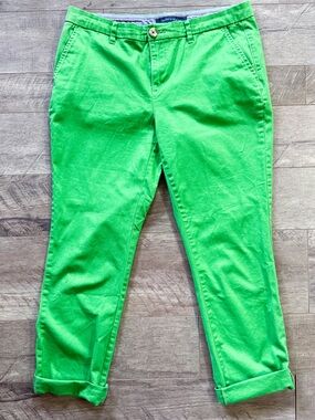 Tommy Hilfiger Green Cropped Chino Pants Women’s Size 8